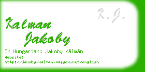 kalman jakoby business card